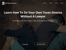 Tablet Screenshot of diytexasdivorce.com